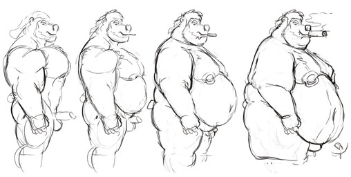 abs anthro balls barbell_piercing beard belly big_balls big_belly big_moobs big_muscles big_nipples big_pecs big_penis bodily_fluids buried_penis butt cigar cigarette facial_hair fupa genital_fluids genitals genitals_shrinking hair leaking_precum male moobs musclegut muscular muscular_arms muscular_legs muscular_male navel nipple_piercing nipple_ring nipples obese overweight overweight_male pecs penis penis_shrinking piercing precum ring_piercing small_balls small_tail smoking solo tail weight_gain_sequence tcw tcw_(character) bear mammal polar_bear ursine black_and_white hi_res monochrome sequence sketch