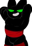 anthro black_body black_fur featureless_crotch fur green_eyes grin male muscular muscular_anthro muscular_male pecs pose smile solo toony nemhippie cartoon_network mao_mao:_heroes_of_pure_heart sheriff_mao_mao_mao domestic_cat felid feline felis mammal hi_res