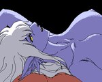 anthro bed big_breasts biped black_background blue_body blue_fur blue_nipples breasts female fur furniture hair humanoid_pointy_ears long_hair lying nipples nude on_back on_bed open_mouth pointy_ears purple_nipples simple_background solo white_hair yellow_eyes cobayashi domestic_cat felid feline felis mammal 5:4 digital_media_(artwork) low_res oekaki