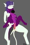 animal_genitalia animal_penis anthro breasts clitoris digitigrade duo female genitals herm intersex intersex/female leg_grab machine male nipples penis pussy rubbing_pussy size_difference small_waist teasing protoderse voices_of_the_void ariral protogen
