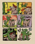 2024 albert_alligator alligator alligatorid anal anthro backsack balls bayou_beaver bear clothing comic crocodilian duo erection genitals green_body hat headgear headwear hi_res male male/male mammal penis reptile scalie sex text tongue tongue_out