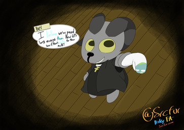 christian_cross christian_symbol cross dialogue diaper diaper_change_request grey_body holding_diaper looking_at_viewer offering_diaper priest priest_robes religion religious_symbol touching_diaper srcfur animal_crossing christianity nintendo bel_(animal_crossing) fan_character bovid caprine mammal sheep absurd_res hi_res