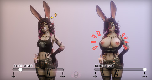 anthro breast_growth breasts female growth nipple_piercing nipples piercing slider_(control) solo wynterbunny lagomorph mammal 256:135 3d_(artwork) 4k absurd_res digital_media_(artwork) hi_res trans_(lore) trans_woman_(lore)