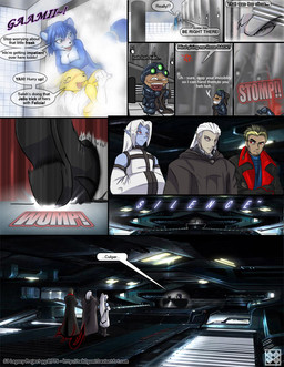 anthro blush breasts cloak clothing dialogue duo female group invisible locker_room male open_mouth open_smile smile solo text trio dark_nek0gami bandai_namco digimon nintendo star_fox gami_cross krystal_(star_fox) canid canine digimon_(species) fox grei mammal renamon comic english_text