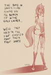 2011 animal_genitalia anthro balls clothing crossdressing english_text equine erection girly hair hooves horse horsecock lanky long_hair long_penis male mammal monochrome penis poking_out shorts slim solo standing svadil text uniform vein
Rating: Explicit
Score: 22
User: Pepazdepa
Date: August 09, 2013