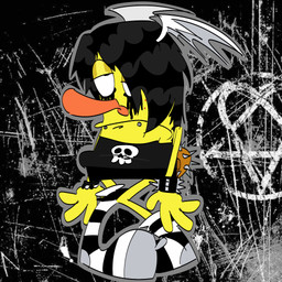 2000s_theme alternative_fashion black_hair emo hair male parody sad solo yellow_body yellow_skin supervettesixpack comedy_central drawn_together wooldoor_sockbat sockbat_(species) 1:1 hi_res