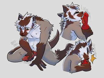 anal anal_masturbation anal_penetration anthro badger_tail brown_body brown_fur dildo dildo_in_ass dildo_in_mouth dildo_insertion dildo_lick dildo_sitting ears_back ears_down erection facial_markings fur genitals grey_body grey_fur head_markings licking male markings masturbation nude object_in_ass oral oral_penetration penetration penile penile_masturbation penis pivoted_ears pointy_ears prick_ears red_penis seductive sex_toy sex_toy_in_ass sex_toy_in_mouth sex_toy_insertion solo tail text tongue white_body white_fur im_not_a_furry_but burns_(badgerbone) american_badger badger mammal mustelid musteline 4:3 english_text hi_res