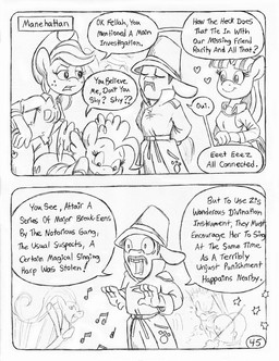 anthro arms_tied baton bdsm big_butt bondage bound butt butt_slap clothed clothed_anthro clothed_female clothing coat cowboy_hat cowboy_outfit cutie_mark detective dialogue facial_hair female fluffy fluffy_hair fluffy_tail freckled_face freckles fully_clothed fully_clothed_anthro fully_clothed_female group hair hands_tied harp hat headgear headwear horn male male/female musical_instrument musical_note musical_symbol mustache partially_clothed_anthro partially_clothed_female plucked_string_instrument sex_toy slap spanking speech_bubble string_instrument sweater sweater_vest symbol tail text topwear trenchcoat unicorn_horn vest vibrator wand_vibrator wings circe_(artist) friendship_is_magic hasbro my_little_pony mythology pink_panther_(series) applejack_(mlp) blue_nile_(mlp) inspector_jacques_clouseau louise_the_singing_harp_(mlp) pinkie_pie_(mlp) rainbow_dash_(mlp) rarity_(mlp) twilight_sparkle_(mlp) earth_pony equid equine horse mammal mythological_creature mythological_equine pegasus pony unicorn winged_unicorn black_and_white comic english_text monochrome