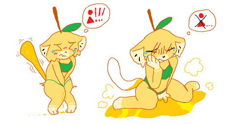 anthro apple_juice blush bodily_fluids bra clothing covering covering_crotch crying desperation ears_down eyes_closed female female_peeing food fruit fur genital_fluids green_bra green_clothing green_underwear juice_(beverage) kneeling knock-kneed leaf leaf_bra omorashi peeing peeing_on_ground pivoted_ears plant solo tail tail_bladder tears thought_bubble underwear unusual_bodily_fluids unusual_genital_fluids unusual_urine urine urine_on_ground urine_pool watersports wetting yellow_body yellow_fur theonetruesinner fakemon cider_(theonetruesinner) domestic_cat elemental_creature felid feline felis flora_fauna food_creature living_fruit mammal pictographics