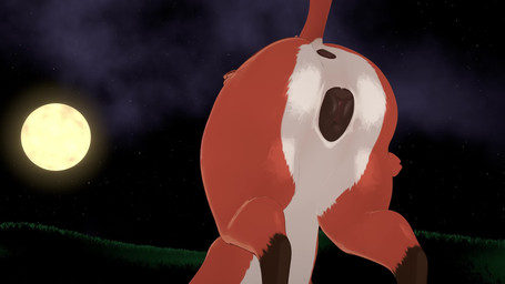 animal_genitalia anus blush bodily_fluids butt butt_focus canine_genitalia female feral genital_fluids genitals raised_tail shaking_butt smile smiling_at_viewer solo stretching surprised tail teasing teasing_viewer vaginal_fluids kreocaif canid canine fox mammal red_fox true_fox animated hi_res long_playtime video