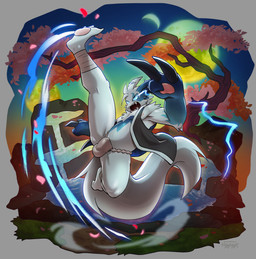 anthro asian_clothing bandage bandaged_leg barefoot biped bulge cherry_blossom claws clothing detailed_bulge ear_piercing east_asian_clothing feet flower fundoshi japanese_clothing kick male male_anthro moon nipples outside pawpads piercing plant prunus_(flower) sharp_teeth sky solo spring teeth tree underwear haychel nintendo pokemon kato_(varuna) generation_3_pokemon pokemon_(species) shiny_pokemon zangoose absurd_res hi_res