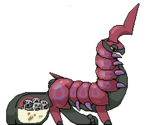 bodily_fluids cock_vore cum cum_bath feral genital_fluids genitals internal male penile penis solo vore cimche nintendo pokemon arthropod generation_5_pokemon insect pokemon_(species) scolipede