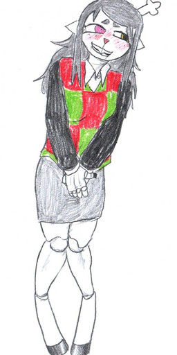 anthro antlers blush bottomwear buckteeth christmas_clothing christmas_sweater christmas_topwear clothing deer_ears doll_joints female flustered fusion grey_hair hair holidays hooves horn pencil_skirt red_nose skirt solo sweater sweater_vest teeth topwear vest anonymous_artist christmas deltarune undertale_(series) fan_character noelle_holiday spamelle spamton_g._spamton deer mammal new_world_deer reindeer hi_res