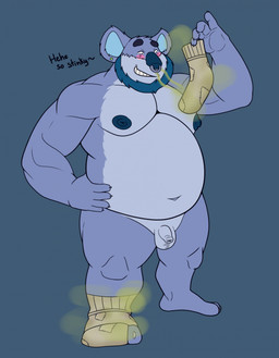 anthro blush clothing dirty dirty_clothing dirty_socks feet flaccid footwear foreskin genitals male overweight penis small_penis smelly smelly_feet smelly_socks sniffing sniffing_clothes sock_sniffing socks solo stink_fumes avoid_posting scentedbunns koala mammal marsupial vombatiform hi_res
