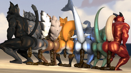 anthro beach big_butt butt feces group male male_pooping muscular muscular_anthro muscular_male pooping pooping_together rear_view scatplay tail thick_thighs wide_hips joemike petruz_(modeler) mythology cat_(petruz) dragon_(petruz) hammerhead_(petruz) lizard_(petruz) wolf_(petruz) aquatic canid canine canis domestic_dog dragon felid fish fox german_shepherd herding_dog lizard mammal mythological_creature mythological_scalie pantherine pastoral_dog reptile scalie shark wolf 16:9 2020 3d_(artwork) digital_media_(artwork) source_filmmaker_(artwork) widescreen