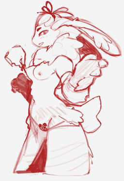 anthro anthrofied arm_tuft belly_tuft big_hands biped bow_ribbon breasts dark_sclera female fluffy fluffy_tail hip_tuft inner_ear_fluff long_ears maebari navel nipple_fetish nipple_play nipple_pull pasties_only pasties_removal pokemorph ruff short_tail simple_background small_breasts tail thick_thighs tuft wide_hips flavoursarthole nintendo pokemon generation_4_pokemon lopunny pokemon_(species) 2020 hi_res monochrome sketch