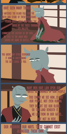 ambiguous_gender campfire cracks duo fire flashback green_eyes male racism scar solo text shane_frost ter_(sword_breaker) human humanoid mammal absurd_res comic english_text hi_res long_image tall_image father_(lore) father_and_child_(lore) father_and_son_(lore) parent_(lore) parent_and_child_(lore) parent_and_son_(lore) son_(lore)