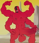 4_arms 4_eyes abs anthro balls genitals leaking male multi_arm multi_eye multi_limb muscular muscular_anthro muscular_male nipples pecs penis red_body red_skin solo yellow_eyes deuzion ben_10 cartoon_network four_arms_(ben_10) alien alien_humanoid humanoid tetramand absurd_res hi_res