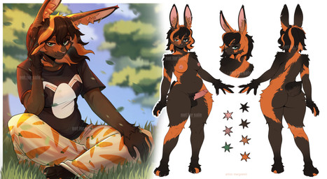 anthro areola balls biped bottomwear breasts butt claws clothed clothed_anthro clothed_gynomorph clothed_intersex clothing erection feet fingers front_view fully_clothed fully_clothed_anthro fully_clothed_gynomorph fully_clothed_intersex fur genitals gynomorph hair intersex looking_at_viewer navel nipples nude nude_anthro nude_gynomorph nude_intersex penis rear_view sitting smile solo standing tail toes topwear mergremil lagomorph leporid mammal rabbit 2026 absurd_res digital_drawing_(artwork) digital_media_(artwork) hi_res