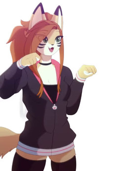anthro clothed clothing female male male/female eipril sound_warning elisabeth_(eipril) rouen_(eipril) canid canine domestic_cat felid feline felis fox mammal animated meme sound webm