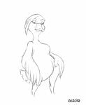 anthro anthrofied beak belly big_breasts breasts eyelashes feathered_wings feathers female hand_on_leg hand_on_thigh looking_at_viewer narrowed_eyes non-mammal_breasts nude overweight overweight_anthro overweight_female simple_background slightly_chubby smile solo spread_legs spreading tail tail_feathers white_background wide_hips winged_arms wings crazykat balto_(series) universal_studios stella_(balto) anatid anseriform anserinae avian bird goose snow_goose 2019 absurd_res black_and_white dated digital_drawing_(artwork) digital_media_(artwork) hi_res monochrome portrait signature sketch three-quarter_portrait