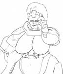 anthro crossgender eyewear female glasses mtf_crossgender solo glazed_(artist) blizzard_entertainment overwatch winston_(overwatch) ape gorilla haplorhine mammal primate hi_res monochrome