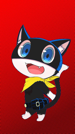 anthro belt belt_pouch black_body black_fur blue_eyes chibi clothing fur kerchief long_tail looking_at_viewer male markings mask open_mouth scarf shortstack shortstack_male simple_background smile solo tail tail_markings white_body white_fur yellow_scarf roshu39 atlus megami_tensei persona_(series) persona_5 sega morgana_(persona) domestic_cat felid feline felis mammal tuxedo_cat 2023 digital_drawing_(artwork) digital_media_(artwork) digital_painting_(artwork) hi_res painting_(artwork)