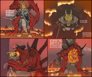 abdominal_bulge ambush anthro armor bad_end belly bodily_fluids bone bulge burning burning_alive casual_vore chair claws detailed_bulge digested digestion digestion_implied digestion_noises duo face_imprint fatal fatal_vore furniture game_over gameplay_mechanics glowing glowing_belly hell horn implied_fatal imprint larger_pred lava male male/male male_pred male_prey melee_weapon melting mouth_shot muffled muffled_screaming open_mouth oral_vore paladin paws peril perspective predator/prey presenting prey_imprint prey_outline remains scales screaming shadow shield size_difference sizzling skull soft_vore spikes spikes_(anatomy) spread_legs spreading squirming stomach_acid stretchy_belly struggling struggling_prey sword text throne throne_position tight_belly tongue tongue_out villain_dominating_hero villains_win vore vore_sequence wasteland weapon conditional_dnp samagthrav2 blizzard_entertainment diablo mythology diablo_(character) pilar demon dragon mythological_creature mythological_scalie scalie absurd_res comic english_text hi_res