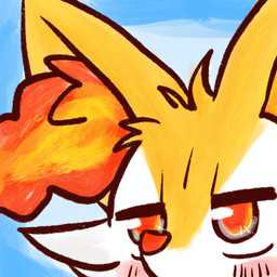 ambiguous_anthro ambiguous_gender anthro bed_hair blush blush_lines close-up fur hair half-closed_eyes inner_ear_fluff looking_at_viewer messy_hair narrowed_eyes snout solo tuft white_body white_fur yellow_body yellow_fur annyui0611 nintendo pokemon braixen canid generation_6_pokemon mammal pokemon_(species) 1:1 2022 digital_drawing_(artwork) digital_media_(artwork) headshot_portrait hi_res japanese_description portrait translated_description