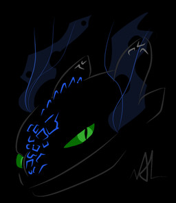 ambiguous_gender green_eyes green_sclera looking_at_viewer smoking solo krazyal dreamworks european_mythology how_to_train_your_dragon mythology toothless dragon fury_(httyd) mythological_creature mythological_scalie night_fury scalie western_dragon aliasing digital_media_(artwork) hi_res