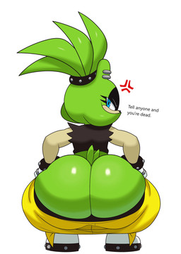 accessory angry anthro big_butt bottomwear bottomwear_down bracelet butt butt_cleavage butt_focus clothed clothing countershade_face countershading cross-popping_vein crouching dialogue ear_piercing eyelashes female footwear forked_tail fur glistening glistening_butt green_body green_fur green_hair hair hair_accessory hair_tie huge_butt jewelry looking_at_viewer looking_back pants pants_down partially_clothed piercing ponytail scut_tail shoes short_tail solo studded_bracelet studded_hair_tie studded_jewelry studs tail text tied_hair topwear torn_clothing torn_sleeves torn_topwear unusual_anatomy unusual_tail jutsapostion idw_publishing sega sonic_the_hedgehog_(comics) sonic_the_hedgehog_(idw) sonic_the_hedgehog_(series) surge_the_tenrec afrosoricid mammal tenrec 2025 absurd_res english_text hi_res