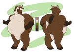 2_horns 5_fingers anthro belly bent_arm big_belly big_butt black_nose bovid_horn brown_body brown_fur brown_hooves brown_horn butt caprine_horn chest_tuft color_swatch curved_horn fingers fluffy fluffy_tail fur goat_horn goat_tail green_eyes hooves horizontal_pupils horn male moobs navel nude_anthro nude_male obese obese_anthro obese_male overweight overweight_anthro overweight_male pupils rear_view simple_background solo standing tail tan_body tan_fur tan_tail three-quarter_view tuft theannoyingnpc greg_(theannoyingnpc) bovid caprine goat mammal 2019 digital_media_(artwork) flat_colors hi_res model_sheet