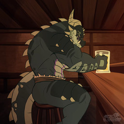 5_fingers abs alcohol animated_webp anthro balls bar_stool beer beverage biceps black_body black_scales black_sclera bottomwear bottomwear_aside clothed clothing clothing_aside countershade_torso countershading erection fangs fingers foreskin furniture genitals glans horn humanoid_genitalia humanoid_penis inside loincloth loincloth_aside loincloth_only looking_at_viewer male muscular muscular_anthro muscular_male partially_retracted_foreskin pecs penis presenting presenting_penis public public_exposure purple_eyes purple_glans ridged_penis scales sharp_teeth sitting smile snaggle_tooth solo spikes spikes_(anatomy) stool tattoo tavern teeth topless roidelcoco mythology gullax_lusar_(gullax_lusar) dragon mythological_creature mythological_scalie scalie 1:1 2d_animation animated digital_media_(artwork) frame_by_frame