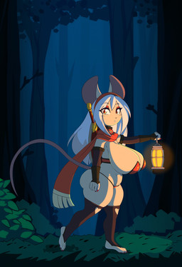 anthro armor big_breasts big_butt biped breasts butt clothed clothing detailed_background eyebrows female hair huge_breasts huge_hips huge_thighs outside panties pupils shortstack side_view slightly_chubby slightly_chubby_anthro slightly_chubby_female solo standing tail thick_thighs unconvincing_armor underwear wide_hips matypup arian_(matypup) mammal mouse murid murine rodent hi_res