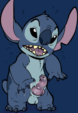 4_fingers 4_toes animal_genitalia anthro back_markings balls black_eyes black_lips blue_body blue_claws blue_fur blue_nose bodily_fluids chest_tuft claws cum erection feet fingers fur genital_fluids genitals head_tuft lips male markings notched_ear open_mouth penis semi-anthro sheath simple_background small_tail solo standing surprised tail toes transparent_background tuft hunter_stirling disney lilo_and_stitch stitch_(lilo_and_stitch) alien experiment_(lilo_and_stitch) 2015 alpha_channel signature