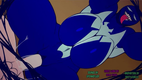 balls blue_body bodily_fluids duo female female_on_human female_penetrated genital_fluids genitals glistening glistening_body human_penetrating_female low-angle_view male male/female male_penetrating male_penetrating_female not_furry nude penetration penile penile_penetration penis sex smile spread_legs spreading teeth tongue tongue_out vaginal vaginal_fluids vaginal_penetration dustyjcircus sound_warning ceraferis_(va) opennsfwsp_(sfx) marvel she-venom human mammal symbiote 16:9 2d_animation animated frame_by_frame short_playtime sound video widescreen