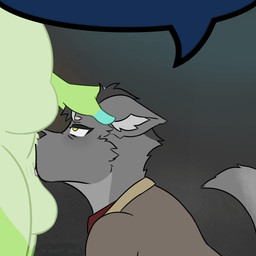 anthro balls belly bent_legs big_balls black_hair bodily_fluids clothing coat deep_throat dripping ears_down fellatio fur furry_tail genitals green_body green_fur grey_background grey_body grey_fur hair kneeling male male/male male_anthro oral oral_penetration overweight overweight_male penetration penile penis pivoted_ears pubes pulling_hair saliva saliva_drip saliva_on_penis saliva_on_tongue saliva_string sex simple_background speech_bubble sucking sweat tail text tired tired_eyes topwear touching_hair yellow_eyes farens_hell doliuwu faren bat canid canine mammal 1:1 2d_animation animated frame_by_frame hi_res loop