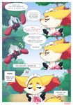 absurd_res annoyed braixen clothing color_coded color_coded_text comic conjoined_speech_bubble dialogue duo ellie_the_braixen english_text generation_4_pokemon generation_6_pokemon girly hi_res inner_monologue linked_speech_bubble maid_uniform nikkibunn nintendo number page_number pokemon pokemon_(species) rotom rotom_information signature speech_bubble text text_box tired uniform