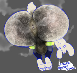 5_toes anal_hair anthro backsack balls big_pubes blank_stare body_hair bubble_butt butt butt_hair darkened_genitalia feet fur genitals hairy_balls male musky_butt nub_tail pubes smelly solo toes white_body white_fur naughtymoff togore_dreemurr bovid caprine goat mammal hi_res