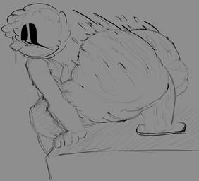 anal anal_penetration anthro aroused bedroom_eyes bodily_fluids butt desperation dildo dildo_in_ass dildo_insertion dildo_sitting drooling feather_hair feather_tuft feathers femboy hyper looking_at_viewer looking_back looking_back_at_viewer looking_pleasured male male_penetrated narrowed_eyes object_in_ass penetration pseudo_hair riding_dildo saliva seductive sex_toy sex_toy_in_ass sex_toy_insertion simple_background solo sweat sweat_on_ass sweatdrop sweaty_body sweaty_butt tail tail_motion tailwag tuft wet wet_dildo wide_hips duck_somemore otc anatid anseriform avian bird duck humanoid absurd_res cross-hatching hatching_(art) hi_res monochrome shaded sketch