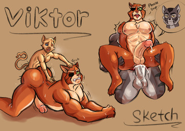 abs anal anal_penetration anthro balls begging_to_stop biceps big_butt big_muscles big_pecs big_penis bodily_fluids butt claws clenched_teeth cum cum_in_ass cum_inside cum_on_leg doggystyle duo erect_nipples erection eye_patch eyewear from_behind_position fur fur_markings genital_fluids genitals glans green_eyes grey_body grey_fur head_grab holding_butt hung_bottom indifferent larger_penetrated male male/male markings multiple_positions muscular muscular_male nipples nude open_mouth orange_body orange_fur pecs penetration penile penile_penetration penis penis_in_ass raised_leg raised_tail reverse_stand_and_carry_position sex size_difference small_dom_big_sub small_top small_top_big_bottom spread_legs spreading standing standing_sex sweat sweaty_chest tail tall_male tan_body tan_fur teeth text toe_claws tongue tongue_out white_body white_fur seanlim lackadaisy atlas_may sedgewick_sable viktor_vasko domestic_cat felid feline felis mammal absurd_res english_text hi_res sketch