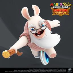 anthro beard blue_eyes bottomless bottomless_anthro bottomless_male brown_clothing brown_sweater brown_topwear clothed clothed_male clothing duo elderly_anthro elderly_male eyebrows facial_hair featureless_legs grey_background grey_beard grey_eyebrows grey_facial_hair holding_cane long_beard long_ears looking_at_viewer machine male male_anthro mitten_hands noseless pawpads riding screen screen_face simple_background sweater tan_body tan_eyelids tan_inner_ear tan_pawpads tan_skin text thick_eyebrows title topwear year perrine_lozinguez mario_bros mario_plus_rabbids_kingdom_battle nintendo raving_rabbids rayman_(series) ubisoft beep-0 rabbid_cranky lagomorph mammal rabbid robot 1:1 2018 3d_(artwork) autodesk_maya_(artwork) colored crossover digital_media_(artwork) english_description english_text hi_res official_art shaded