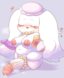 anthro big_penis blush bodily_fluids breasts breath cum dildo duo eyes_closed genital_fluids genitals gynomorph heart_symbol intersex leaking_cum male medium_breasts penis sex_toy shortstack shortstack_gynomorph shortstack_intersex slightly_chubby slightly_chubby_anthro vein veiny_penis voluptuous_anthro voluptuous_female brew_sleeper sushipet sharipanda shariusa_mom bear giant_panda lagomorph mammal 2024 digital_media_(artwork) hi_res mother_(lore) parent_(lore)