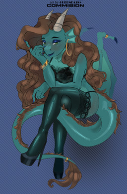 accessory anthro areola arm_on_leg barbell_piercing bedroom_eyes bent_arm big_breasts black_bra black_clothing black_eyeliner black_footwear black_legwear black_panties black_shoes black_stockings black_underwear blue_background blue_claws blue_eyeshadow blue_lipstick blue_makeup blue_nails blush bra bracelet breasts brown_body brown_fur brown_hair claws clothing colored_nails ear_frill ear_piercing ear_ring elbow_on_knee eyebrows eyelashes eyeliner eyeshadow female folded_wings footwear frill_(anatomy) fur furgonomics glistening glistening_arms glistening_clothing glistening_eyelids glistening_eyeshadow glistening_legs glistening_lips glistening_tail gold_(metal) gold_bracelet gold_ear_ring gold_jewelry gold_ring green_eyes hair hair_on_shoulder high_heels horn jewelry lace lace_bra lace_stockings legwear lips lipstick long_eyelashes long_hair looking_away loose_hair makeup membrane_(anatomy) membranous_wings nails narrowed_eyes nipple_piercing nipples non-mammal_breasts panties pattern_background piercing playing_with_hair pose pupils ring ring_piercing seductive shoes simple_background sitting slightly_chubby slightly_chubby_anthro slightly_chubby_female slit_pupils smile smirk solo stockings tail tail_accessory tail_hair tail_jewelry tail_ring tail_tuft tail_under_leg teal_body thick_thighs translucent translucent_clothing tuft underwear wavy_hair wide_hips wing_fingers wings guernea mythology demiya_"stardust"_starsky dragon mythological_creature mythological_scalie scalie absurd_res hi_res pinup trans_(lore) trans_woman_(lore)