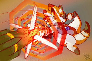 at_field beverage chain container cup explosion field gem holding_container holding_cup holding_object holding_tea_cup horn machine missile raised_leg smile solo tea tea_bag tea_cup himo_peter0409 bandai_namco digimon neon_genesis_evangelion digimon_(species) gammamon reptile scalie 3:2 hi_res