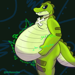 abdominal_bulge angry anthro belly big_butt butt duo male male/male overweight predator/prey rumbling_stomach tail tired vore mrmanuxsss mob_entertainment nightmare_critters poppy_playtime allister_gator_(poppy_playtime) alligator alligatorid crocodilian reptile scalie 1:1 hi_res