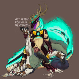 animal_genitalia animal_penis anthro antlers balls bodily_fluids claws cum cum_inside cum_while_penetrated cybernetics duo egg egg_from_mouth egg_from_urethra egg_in_ass egg_insertion equine_genitalia equine_penis genital_fluids genitals horn hybrid_genitalia hybrid_penis inflation knot knotted_equine_penis knotted_penis leg_grab loose_feather machine male male/male multi_balls multi_genitalia oviposition penetration penis quill stepped_on text urine deckarddragoon mythology deckard_dragoon rathmuldur cyborg dragon mythological_creature mythological_scalie scalie 1:1 english_text hi_res