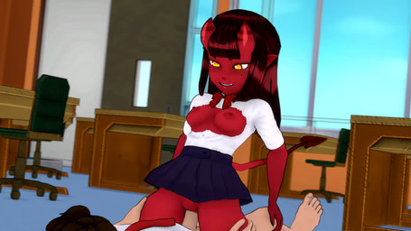2_horns 5_fingers accessory alternative_fashion areola balls bangs big_breasts big_pupils black_clothing black_eyebrows black_hair black_legwear black_thigh_highs blue_bottomwear blue_clothing blue_skirt bottomwear bouncing_breasts breasts brown_eyes brown_hair classroom claws clitoris clock clothed clothed_female clothed_humanoid clothed_sex clothing cowgirl_position curved_horn dominant dominant_female dominant_humanoid duo erection exposed_breasts eye_contact eyebrows eyelashes faceless_character faceless_human faceless_male fangs feet female female_focus female_humanoid female_on_human female_on_top female_penetrated finger_claws fingers from_front_position genitals hair hair_accessory hair_tie half-closed_eyes horn human_on_humanoid human_penetrating human_penetrating_female human_penetrating_humanoid humanoid_genitalia humanoid_penetrated humanoid_penis humanoid_pointy_ears humanoid_vulva inside interspecies leg_grab legwear light_body light_skin lips long_hair looking_at_another looking_at_partner male male/female male_human male_on_bottom male_penetrating male_penetrating_female narrowed_eyes nipples no_underwear not_furry nude nude_human nude_male on_bottom on_top open_mouth open_smile palms penetration penile penile_penetration penis penis_in_vagina pleated_skirt pointy_ears pupils red_areola red_body red_claws red_clitoris red_ears red_eyes red_horn red_lips red_nipples red_skin red_tail red_vulva school school_uniform sex skirt smile smirk spade_tail spread_legs spreading student submissive submissive_male tail teeth thigh_highs uniform upskirt_sex vaginal vaginal_penetration vulva yellow_pupils devilscry skuddbutt_(modeler) meru_(merunyaa) demon demon_humanoid human humanoid mammal 16:9 2025 3d_(artwork) 3d_animation animated digital_media_(artwork) high_framerate no_sound short_playtime source_filmmaker_(artwork) video widescreen