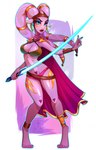 5_fingers 5_toes breasts clothed clothing ear_piercing ear_ring feet female fingers non-mammal_breasts piercing pink_body pink_skin ring_piercing solo standing toes pacevanrign star_wars alien alien_humanoid humanoid twi'lek 2022 digital_media_(artwork) hi_res