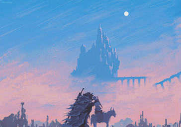 amazing_background ambiguous/ambiguous ambiguous_gender anthro armor biped castle cloak clothing detailed_background group headgear helmet horn human_on_anthro interspecies kissing larger_ambiguous larger_anthro melee_weapon outside saddle size_difference smaller_ambiguous smaller_human sword trio weapon eruprior elden_ring fromsoftware blaidd_(elden_ring) tarnished_(elden_ring) torrent_(elden_ring) canid canine canis equid equine horse human mammal wolf 2023 detailed digital_media_(artwork) hi_res
